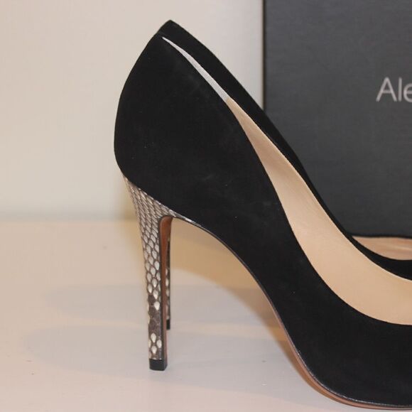 NEW Alexandre Birman Fechado Salto Alto Black/Natural Heels Women’s Size 10 - Picture 2 of 11
